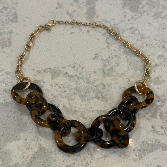 J. Crew Tortoise Link Necklace - Picture 1 of 4